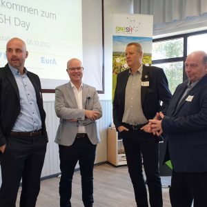 Bild: Adnan Martinovic / EurA AG, Minister Tobias Goldschmidt, Marten Jensen / GreenTEC Campus GmbH, Burkhard Holder / VDE Renewables GmbH